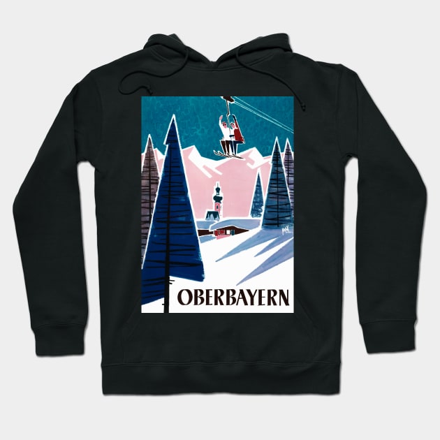 Vintage Travel Poster Germany Oberbayern Hoodie by vintagetreasure